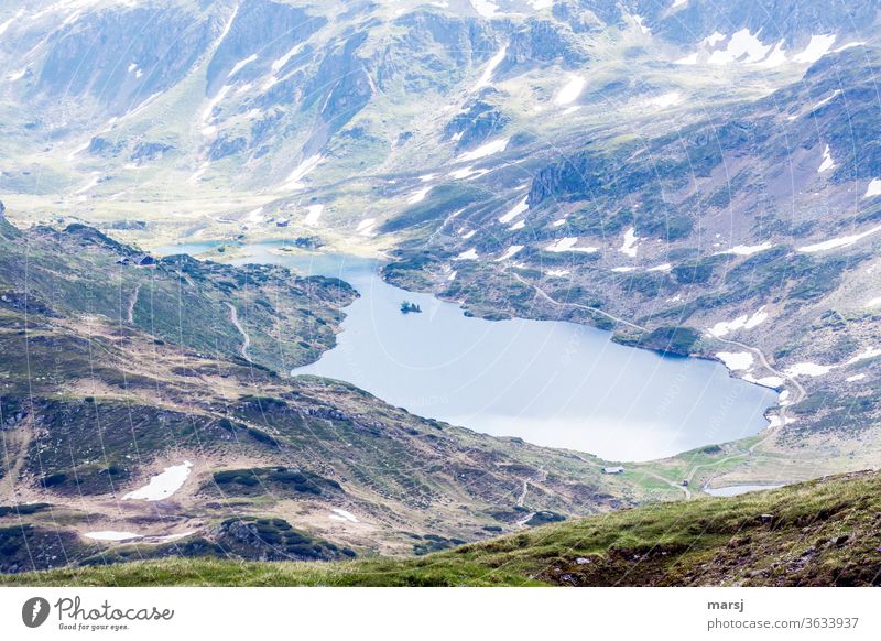 View of the Giglachalm and the Giglach lakes. giglax lake mountain lake mountainous Landscape Lake Hiking Mountain Exterior shot Nature Vacation & Travel Alps