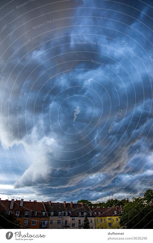 Storm clouds over backyard Backyard Clouds Weather Bad weather Exterior shot Sky Deserted Climate Thunder and lightning Gale Threat Elements conceit Wind