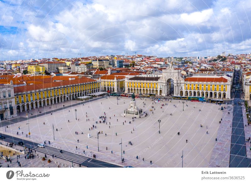 Aerial view over Tagus River in Lisbon - Tejo Lisboa banks lisbon portugal aerial drone flight travel europe cityscape european sky urban landmark landscape