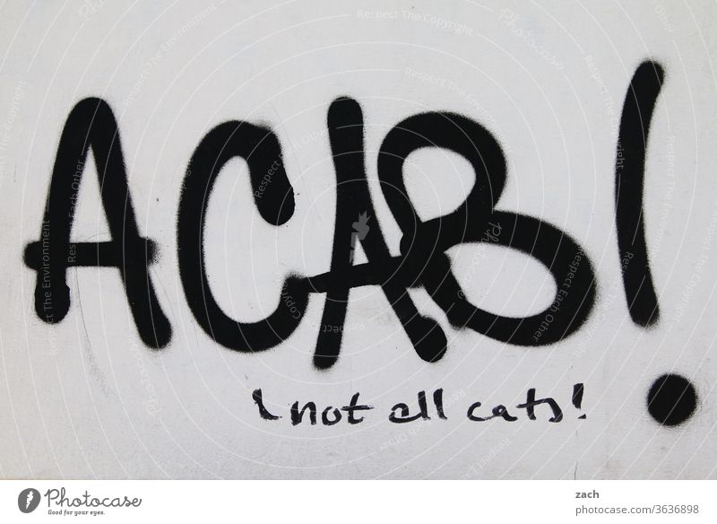 not all Graffiti embassy writing Characters Facade Wall (barrier) Wall (building) Criticism Politics and state Police Force cop Bull police violence acab