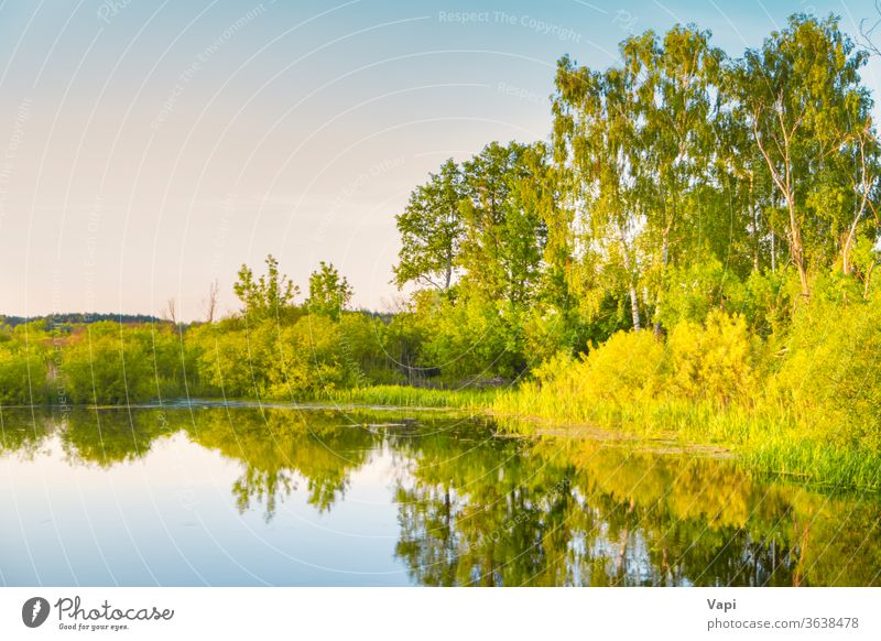 Lake sunset and sun rays landscape lake nature blue water autumn morning trees fall sunrise colorful beautiful sky sunlight dusk reflection orange horizon