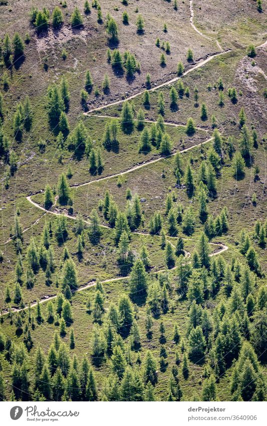 Hiking trail in the Engadin in Graubünden in Switzerland Sunbeam Day Light Exterior shot Alps Nature Nature reserve Effort Environment Mountain Beginning Brave