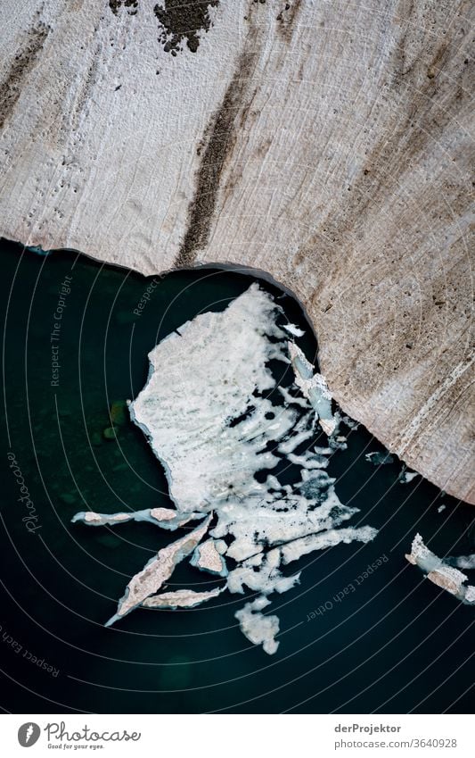 Lake with remains of ice on the Diavolezza glacier in Switzerland St. Moritz Swiss Alps Grisons Engadine wanderlust Hiking trip Class outing nature conservation