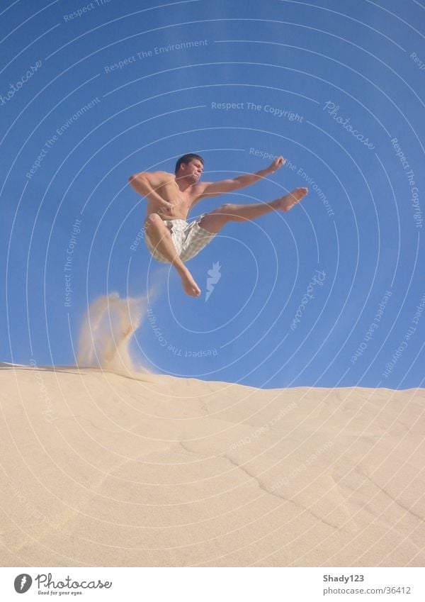 sand_samurai Vacation & Travel Jump Air Martial arts Man Sand