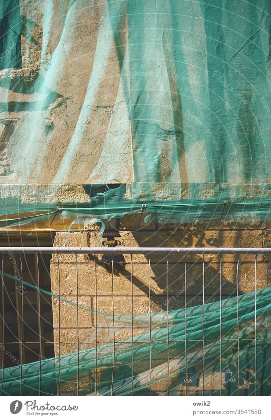 Last attempt Exterior shot Wall (building) Colour photo Deserted Broken built Construction site construction industry Facade Transience Change Copy Space top