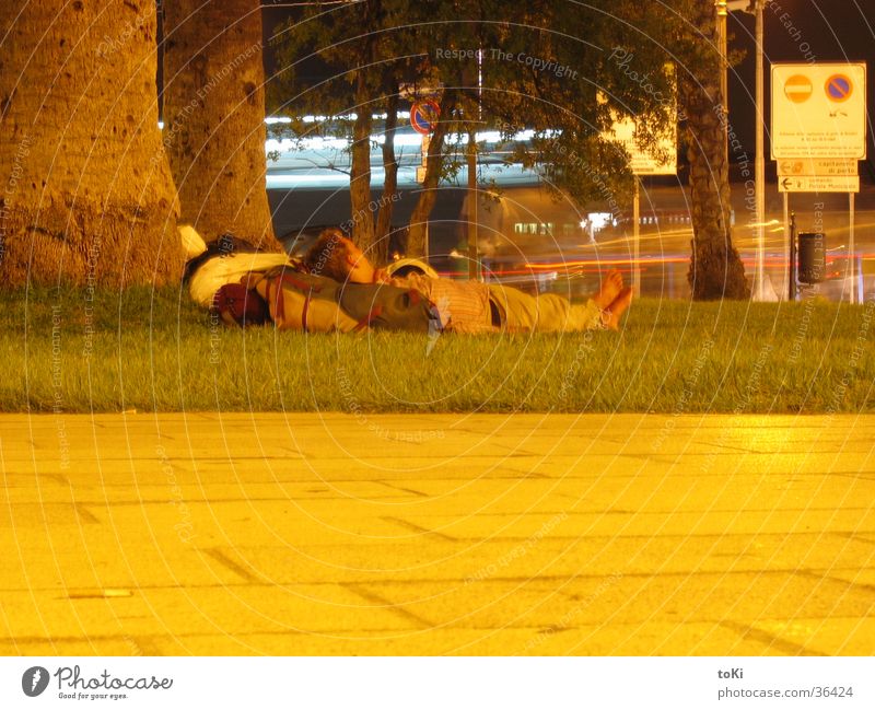 backpacker by night Traveling Sleep Night Meadow Italy Long exposure Man Brindisi province marzano luca marzano toki