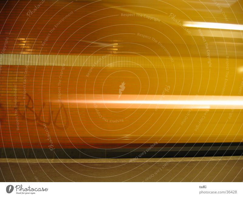 railway Underground Driving Yellow Train station york road u7 Movement marzano luca marzano toki Subway station