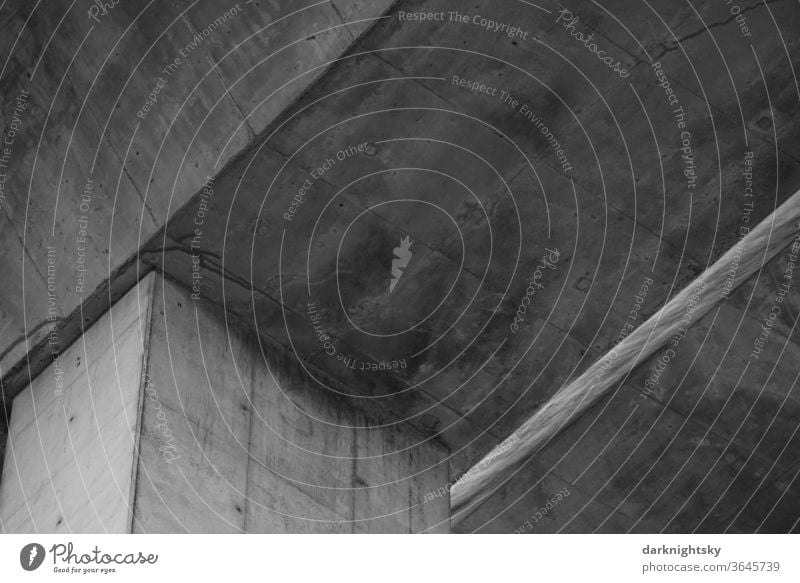 Concrete texture of a bridge with piers Engineering Planning Build Architecture Profile Reinforced Concrete Texture weathering weathered Surface Shadow Light