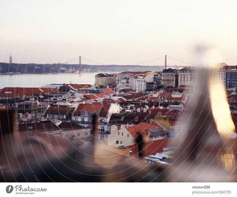 Portuguese dinner. Art Esthetic Lisbon Portugal Capital city Town Mediterranean Lure of the big city Bottle Bridge Golden Gate Bridge Vacation & Travel