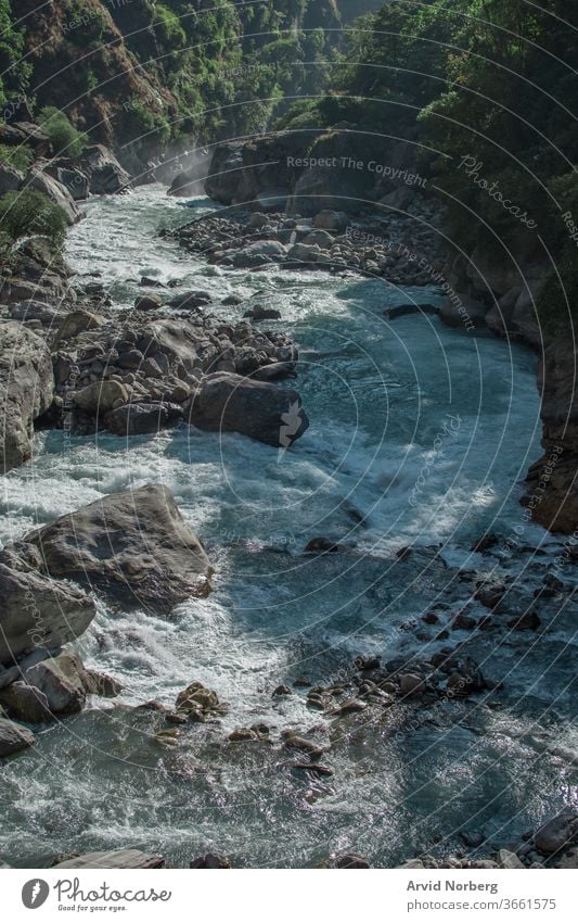 Marshyangdi river flowing through the valley, trekking Annapurna circuit, Nepal action active adventure annapurna annapurna circuit around annapurna trek asia