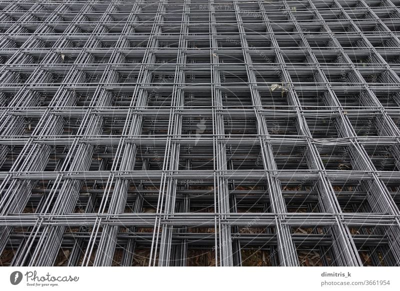 steel mesh panels used in construction reinforcement abstract industrial background squares pattern reinforcing welded iron grid framework metal equipment wire