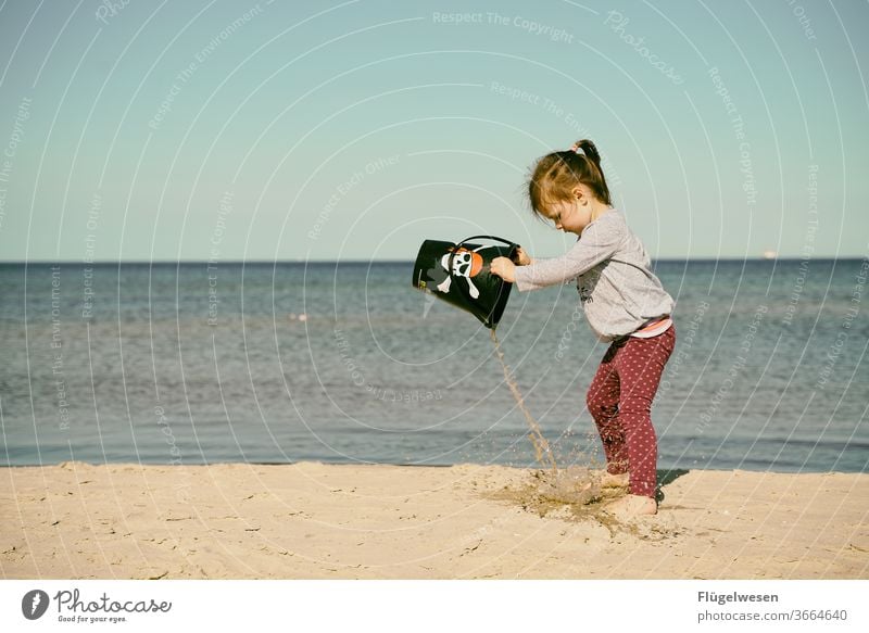 Little Pirate Bride I Pirate costum piracy pirate ship pirate flag pirate bride Beach Beach dune Walk on the beach Beach life Ocean Sea water Bottom of the sea