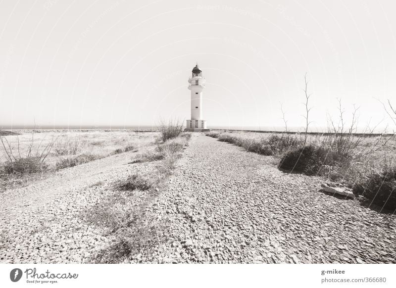 lighthouse Environment Nature Earth Cloudless sky Rock Deserted Lighthouse Tourist Attraction Old Infinity Center point Symmetry Tourism Vacation & Travel