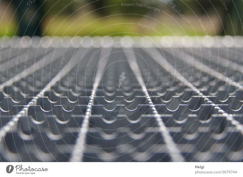 Metal structures with Bokeh metal structure step Metal steps Pattern Close-up macro Perspective bokeh Stripe Abstract Deserted Line Structures and shapes