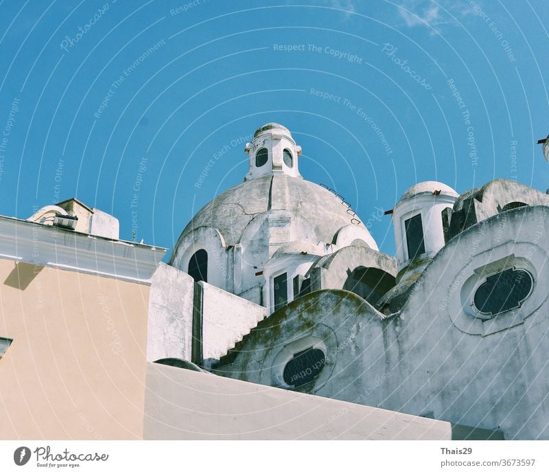 White vintage old city italian roof tops, european architecture, under blue sky historical rooftop roofing architectural old town top view travel italy