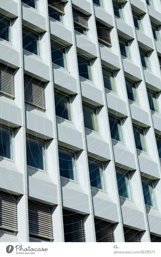 high-rise facade Facade High-rise High-rise facade Architecture Window Town built Anonymous Roller blind Exterior shot Deserted Colour photo Day