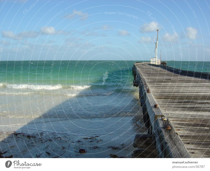 footbridge Footbridge Wood Ocean Australia Coast Jetty