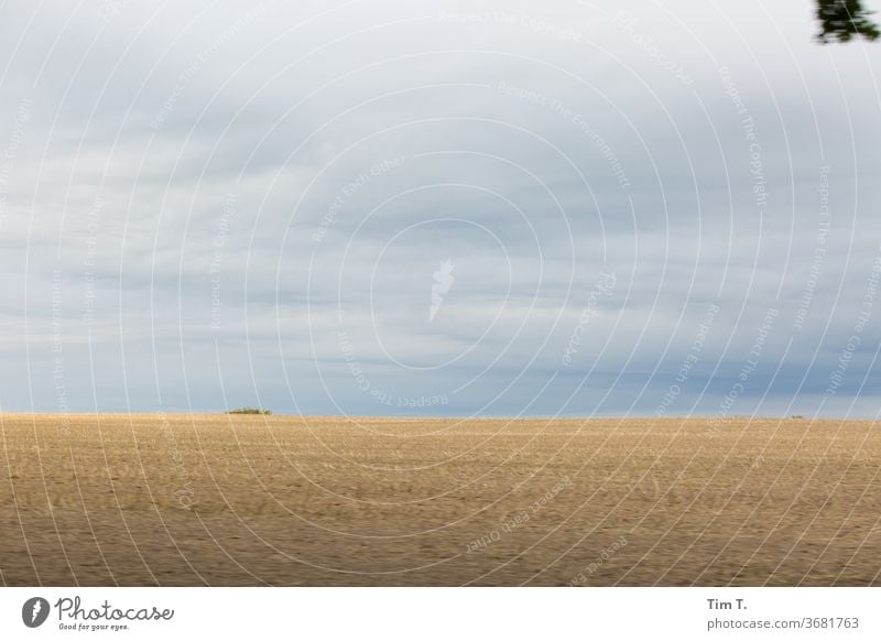 Lusatia out of the car Lausitz forest Field Sky Landscape Exterior shot Colour photo Deserted Environment Nature Copy Space top Beautiful weather Horizon Clouds