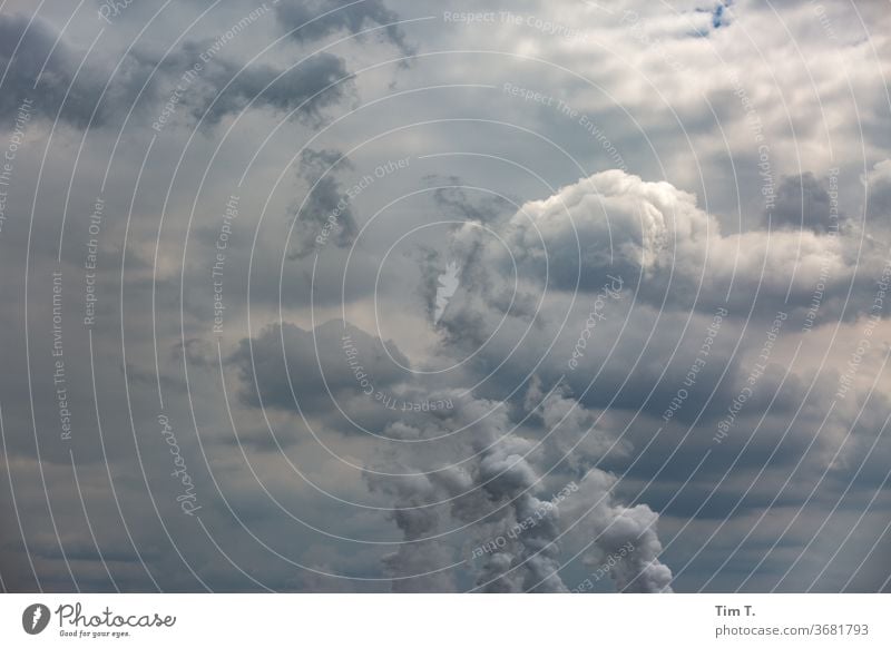 the sky over Lusatia Lausitz forest Sky Brandenburg Steam Emission Smoke Cooling tower Energy industry Environmental pollution Coal power station Climate change