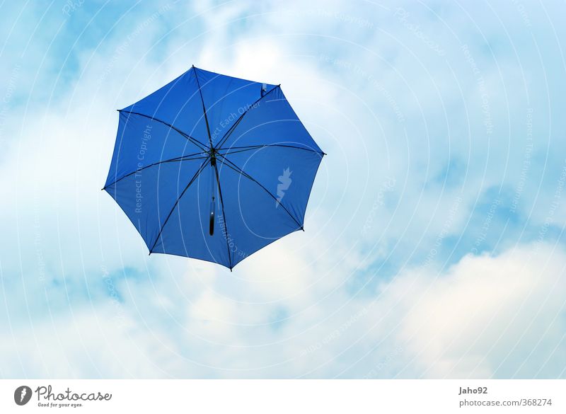 blue umbrella Lifestyle Water Drop Flexible Ease Rainwater Umbrella Protection Sky Sky blue Blue Summer vacation Summery Vacation & Travel Colour photo