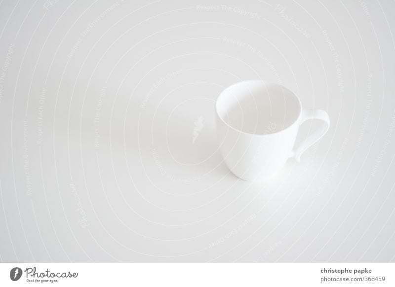 porcelain Breakfast To have a coffee Crockery Cup Living or residing Simple White Fragile Empty Object photography Colour photo Black & white photo