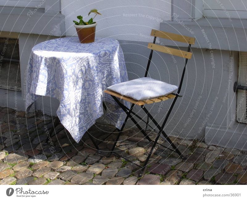 sunny idyll Table White Break Calm Leisure and hobbies Chair Sun Blue Idyll