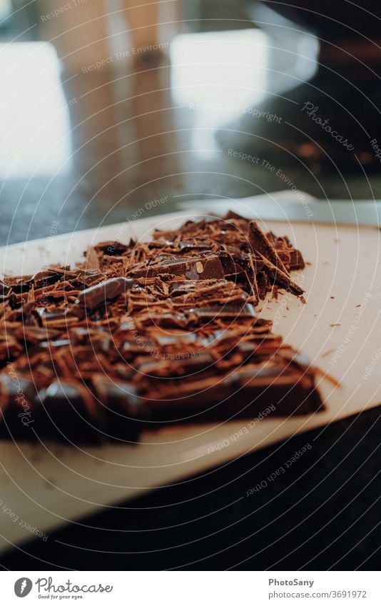 bake it - one Food photograph food Chocolate Kitchen Baking Broken chocolate Wooden board