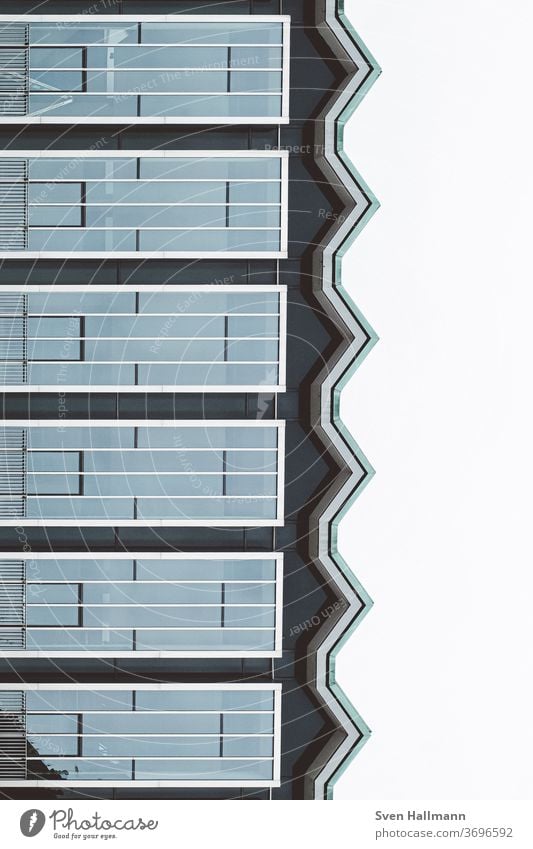 Modern architecture Architecture Facade built Design Light Esthetic Window Reflection Symmetry Minimalistic Elegant Line High-rise Deserted Arrangement Abstract