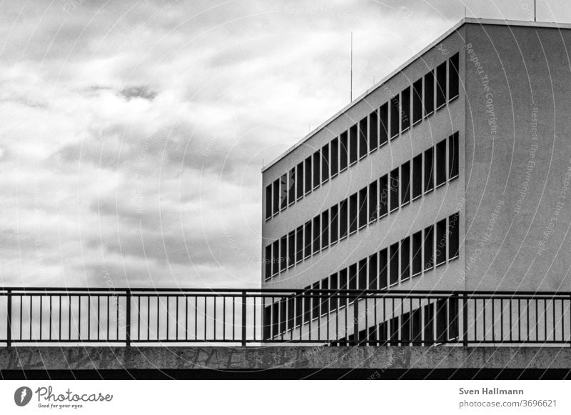 Modern architecture Architecture Facade built Design Light Esthetic Window Reflection Symmetry Minimalistic Elegant Line High-rise Deserted Arrangement Abstract