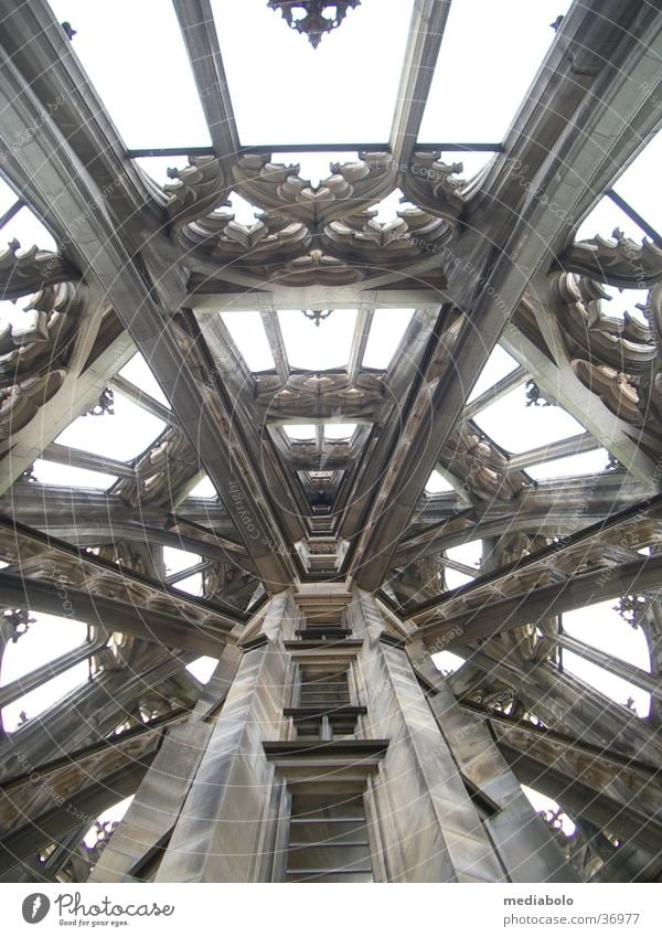 Above in the Ulm Cathedral House of worship Ulm Münster backling