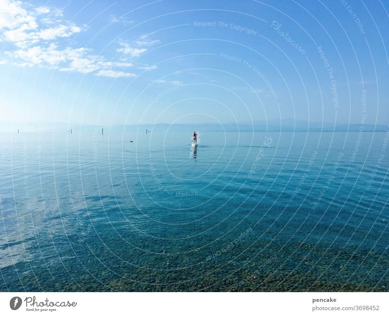 1500 | immer weiter Wasser See blau Himmel SUP Stand-up paddling Landschaft Natur Sommer