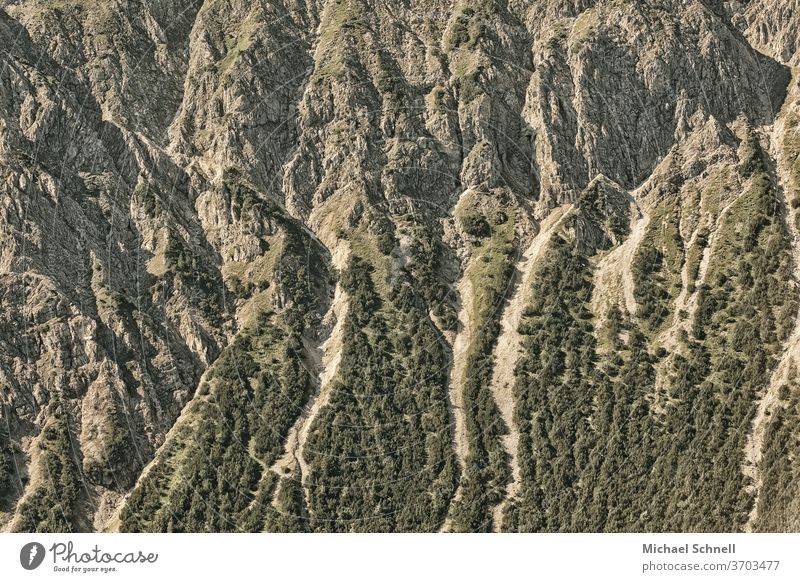 Mountain wall Nature huts Massive Tall Alps