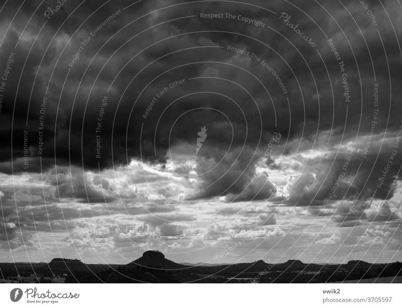 Pimply landscape Elbsandstone mountains Far-off places Copy Space top Idyll Landscape Exterior shot Environment Beautiful weather Nature Day Panorama (View)