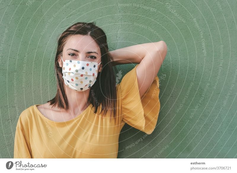 Young woman wearing medical mask coronavirus young woman epidemic pandemic quarantine fun funny covid-19 symptom medicine health beautiful elegant fashion