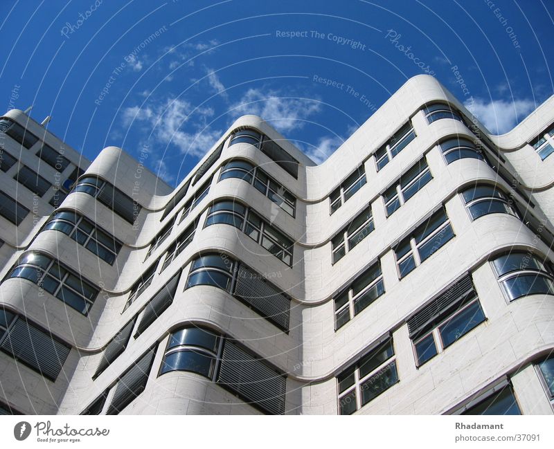 Gasag House (Residential Structure) Window Clouds Waves Architecture Berlin