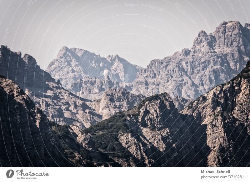 View of mountains in Lechtal (Tyrol, Austria) Mountain Stone Rock Tall Alps Exterior shot Landscape Deserted Day Lechtal Alps Lechtal Austria