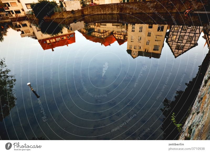 6666 - Mirror image in the big pond of Soest Old Lake Pond large pond soest Old town Surface of water Ancient Architecture half-timbered Half-timbered house