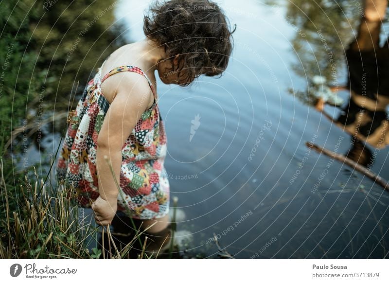 Child in the river childhood Childhood memory Summer Summer vacation travel Leisure and hobbies River bath Refreshment Happiness Vacation & Travel Nature