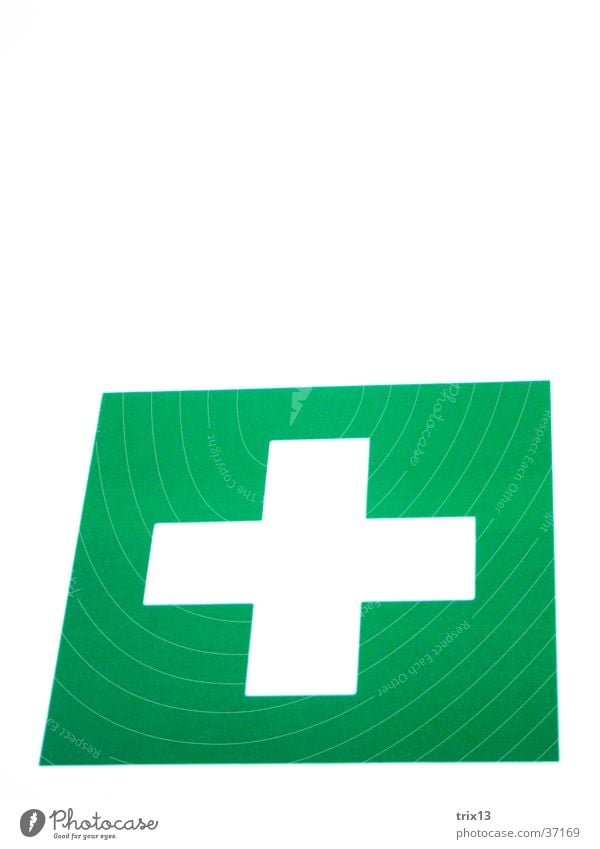 Pharmacy! Green White Rectangle Square First-aid box Things Back