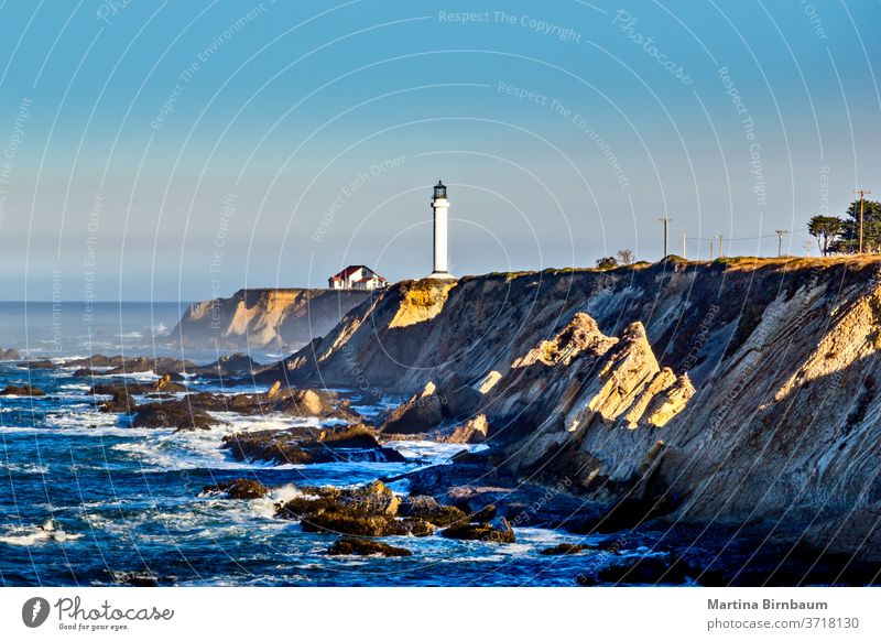 Point Arena lighthouse at the pacific ocean, Mendocino county, California USA point tower arena california coastal point arena lighthouse tourist attractions