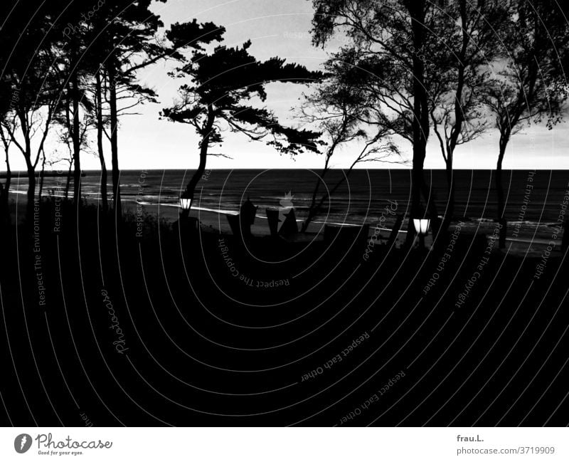 They gave their best, the small shining lamps, but it remained quite dark at the Polish Baltic Sea beach. Deserted Nature Poland Lantern huts Evening