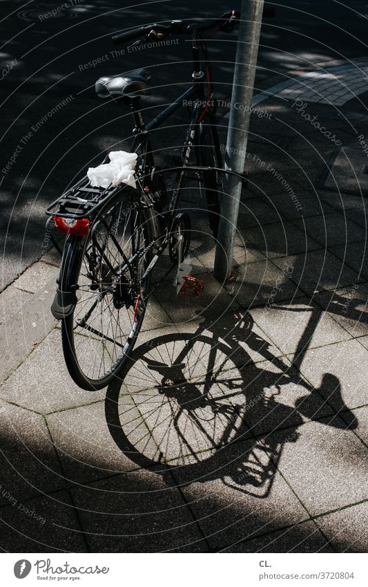 bicycle Bicycle Safety Parking chain lock Bollard bicycle lock Lanes & trails off Means of transport Deserted Shadow