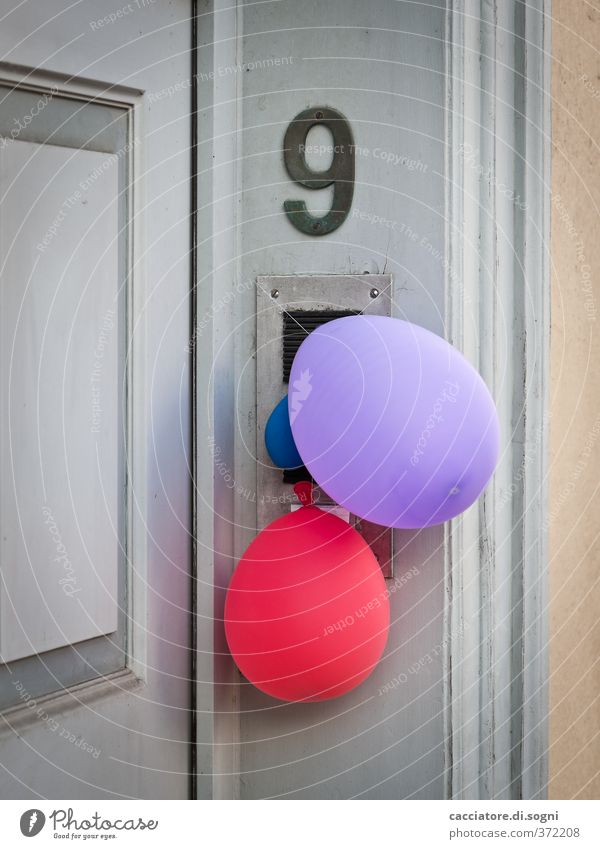 count again Feasts & Celebrations Door House number Balloon Wood Plastic Digits and numbers Simple Happiness Cute Positive Gloomy Town Violet Red Joy