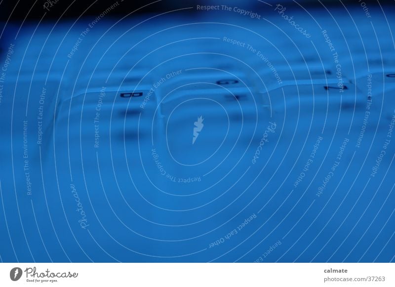 ...keyboard... #2 Electrical equipment Technology Keyboard Computer Touch Blue Macro (Extreme close-up)