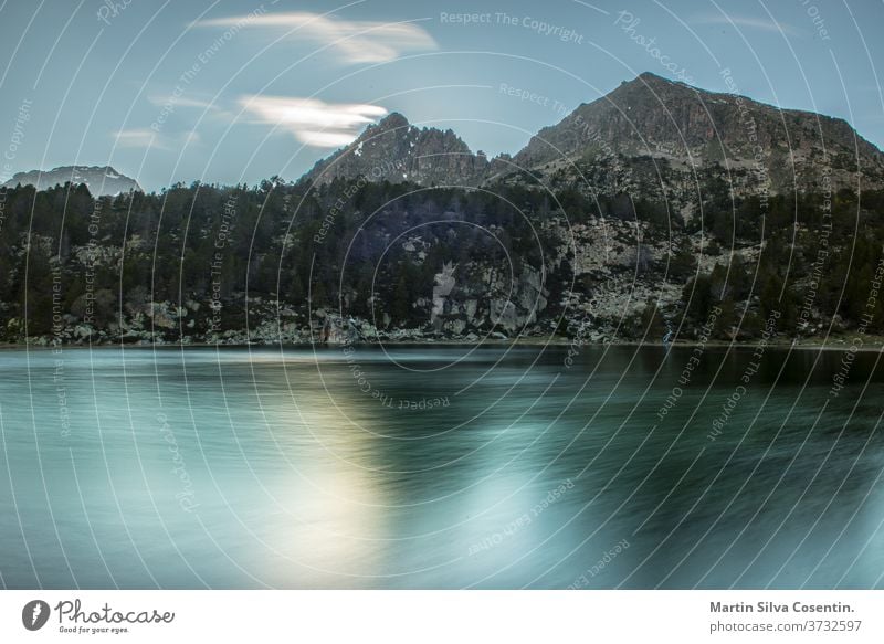 Lake in the circuit of Lake Pessons Grau Roig, Andorra. afternoon alpine andorra background beautiful blue cirque destinations ecology encamp environment