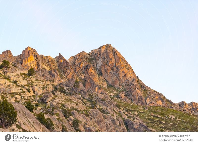 Landscape in Montmalus Lake in summer on Andorra afternoon alpine andorra background beautiful blue cirque destinations ecology encamp environment erosion