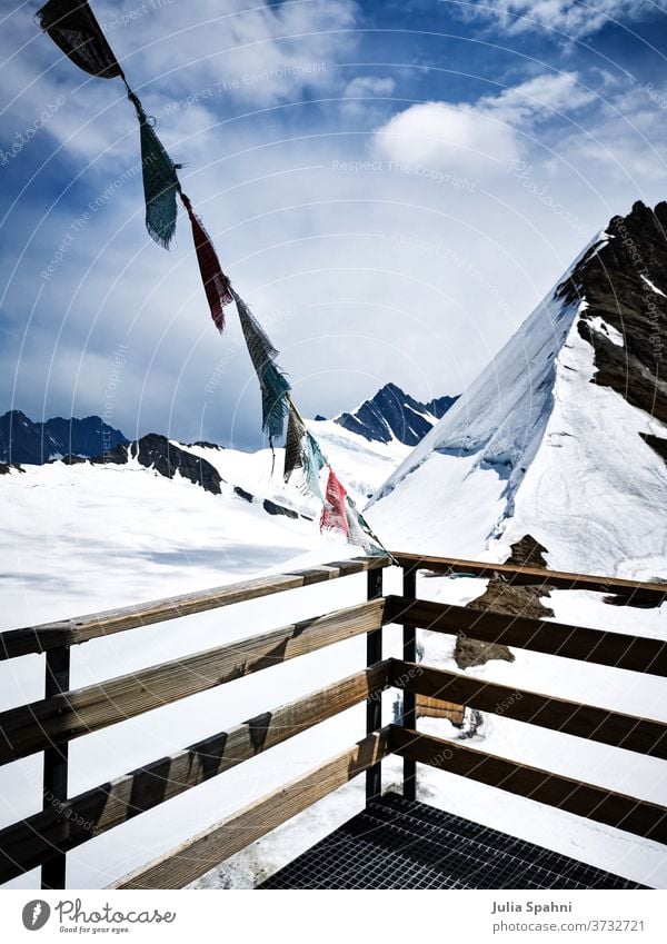 mountains virgin yoke mönchsjochhütte Alps Glacier Snow Winter Alpine Landscape