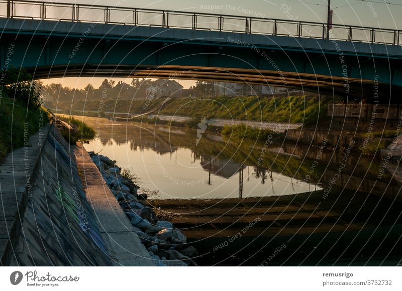 A view of the Bega river 2015 Romania Timisoara architecture beautiful bridge city cityscape day green landmark landscape morning nature outdoors scene scenic