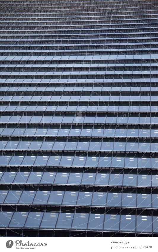 Beauty in the eye of the beholder - Japan Prefab construction Stripe Gloomy Tower block dreariness Agreed Block reflective Glazed facade Detail reflection