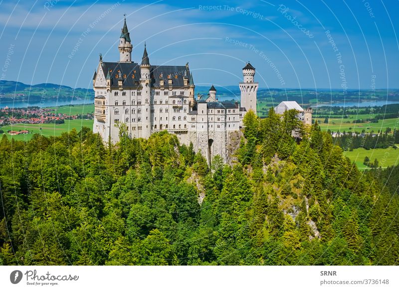 Neuschwanstein Castle, Germany alpine alps architecture attraction bavaria bavarian bayern beautiful building castle destination europe european fairy